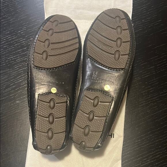 Moreschi Black Woven Leather Loafers for Men size 10.5